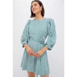 NWT Tuckernuck POMANDER PLACE Green Gingham Seersucker Cordelia Dress